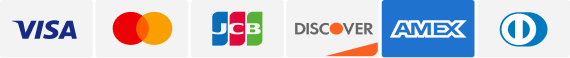 VISA、JCB、Mastercard、Discover、American Express、Diners Club